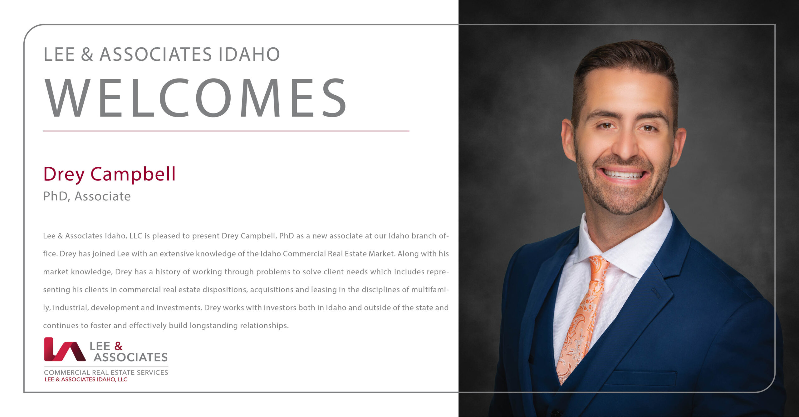 Lee & Associates Idaho Welcomes New Associate! - Lee & Associates Idaho ...