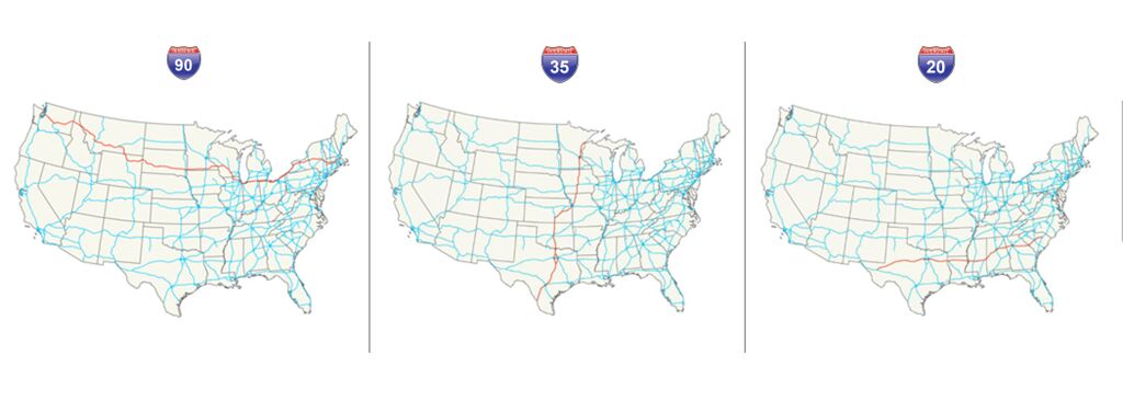 Longest US Interstate Highways - Lee & Associates - Logistics