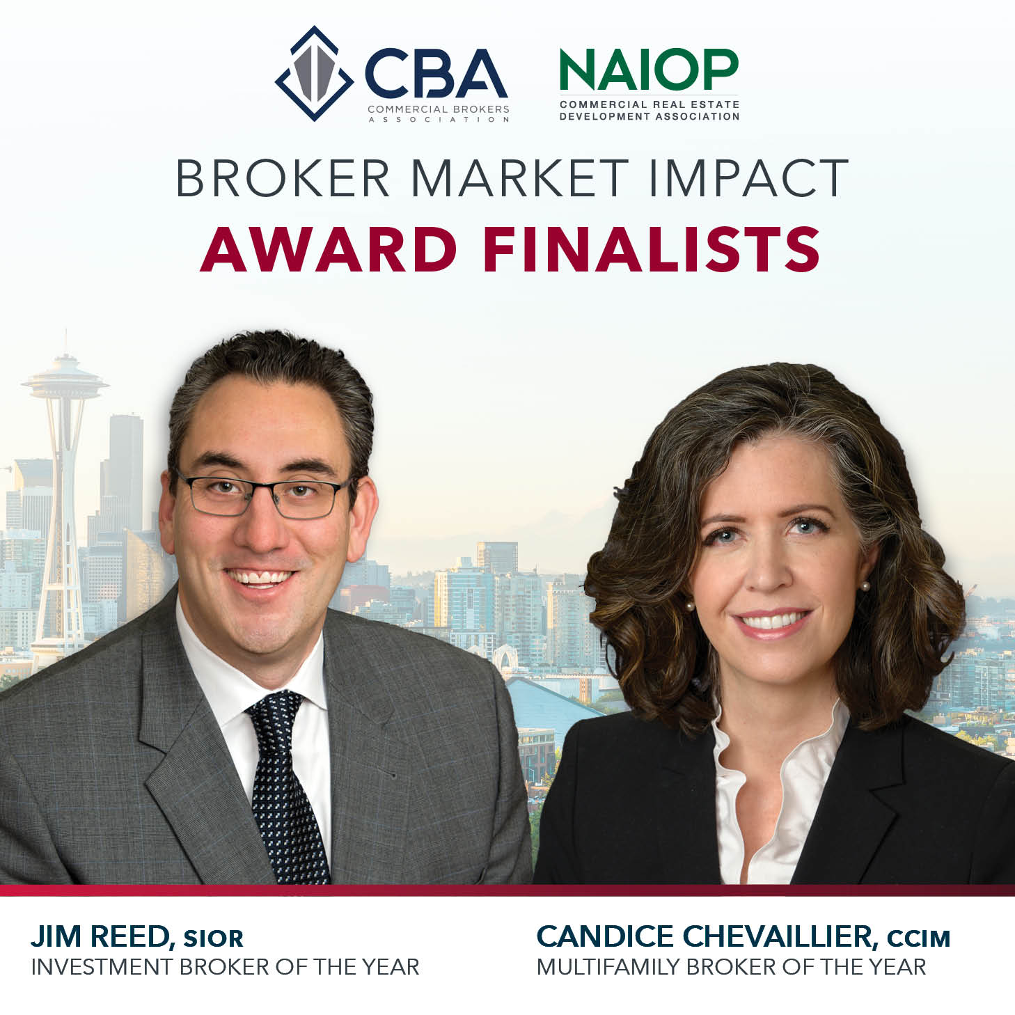 NAIOP Night of the Stars Award Finalists 2024 Candice Chevaillier & Jim Reed